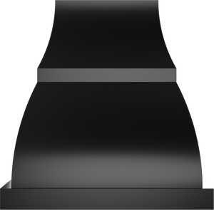 Vent-A-Hood JCIH254/B1 BL 54" 550 CFM Designer Island Range Hood with Complex Curve – Extended Base, Magic Lung Blower, Black Satin