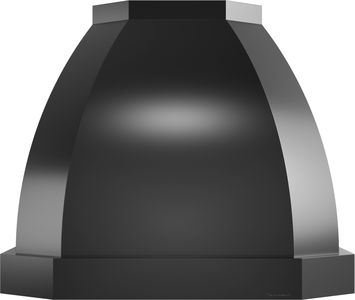Vent-A-Hood JCIH466/C1 BC 66" 1100 CFM Designer Convex Island Range Hood with Clipped Corners, Magic Lung Blower, Black Carbide
