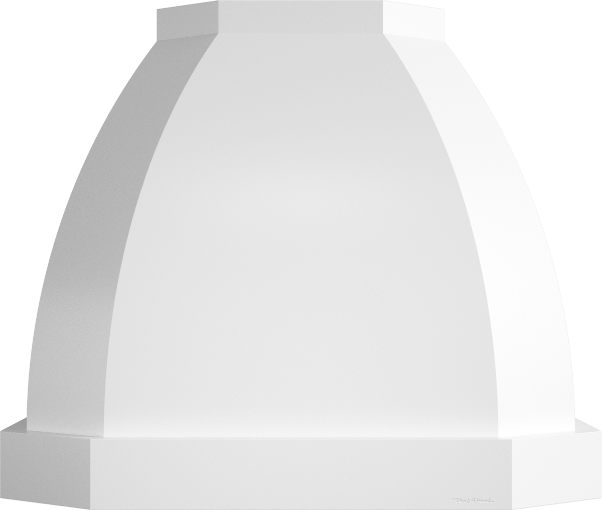 Vent-A-Hood JCIH248/C1 WH 48" 550 CFM Designer Convex Island Range Hood with Clipped Corners, Magic Lung Blower, White