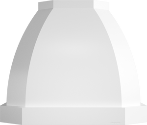 Vent-A-Hood JCIH248/C1 WH 48" 550 CFM Designer Convex Island Range Hood with Clipped Corners, Magic Lung Blower, White