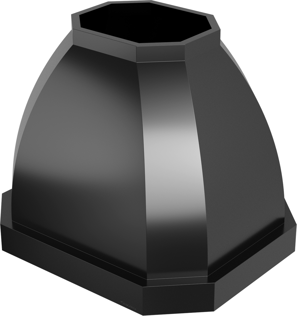 Vent-A-Hood JCIH236/C1 BC 36" 550 CFM Designer Convex Island Range Hood with Clipped Corners, Magic Lung Blower, Black Carbide