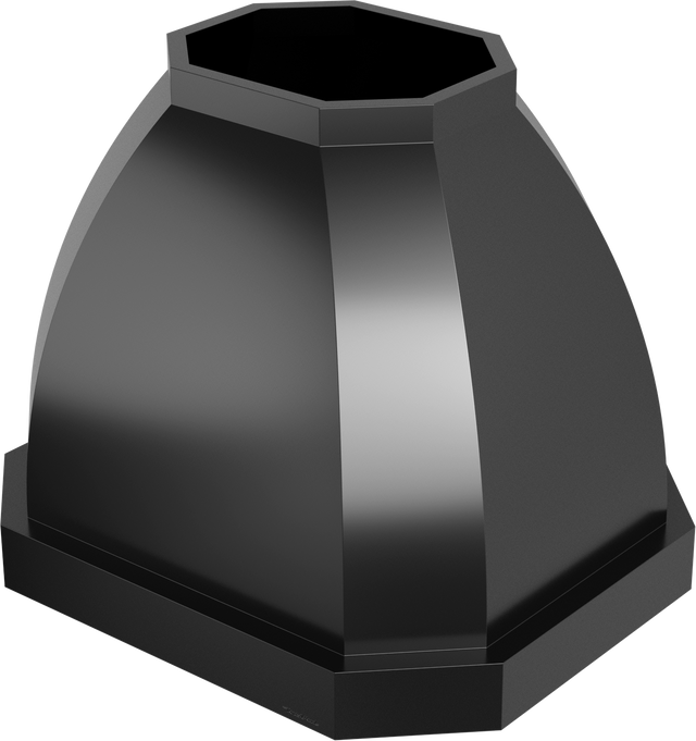 Vent-A-Hood JCIH236/C1 BC 36" 550 CFM Designer Convex Island Range Hood with Clipped Corners, Magic Lung Blower, Black Carbide