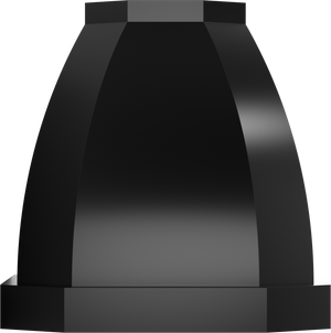 Vent-A-Hood JCIH466/C1 BC 66" 1100 CFM Designer Convex Island Range Hood with Clipped Corners, Magic Lung Blower, Black Carbide