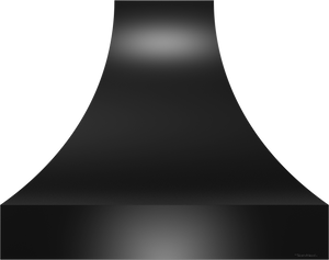 Vent-A-Hood JDH460/C1 BL 60" 1200 CFM Designer Concave Wall Mount Range Hood with Slim Base, Magic Lung Blower, Black Satin