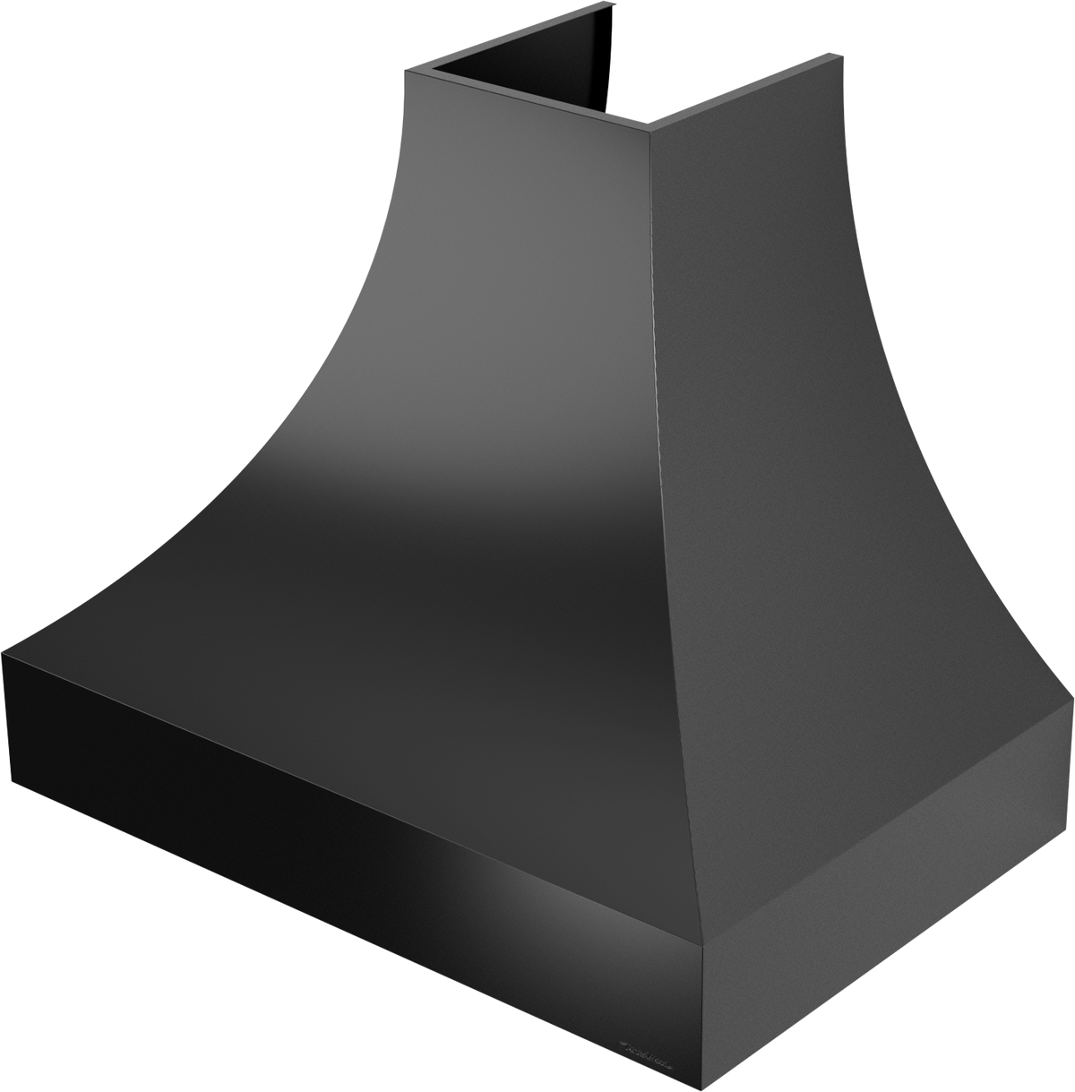 Vent-A-Hood JDH148/C1 BC 48" 300 CFM Designer Concave Wall Mount Range Hood with Slim Base, Magic Lung Blower, Black Carbide