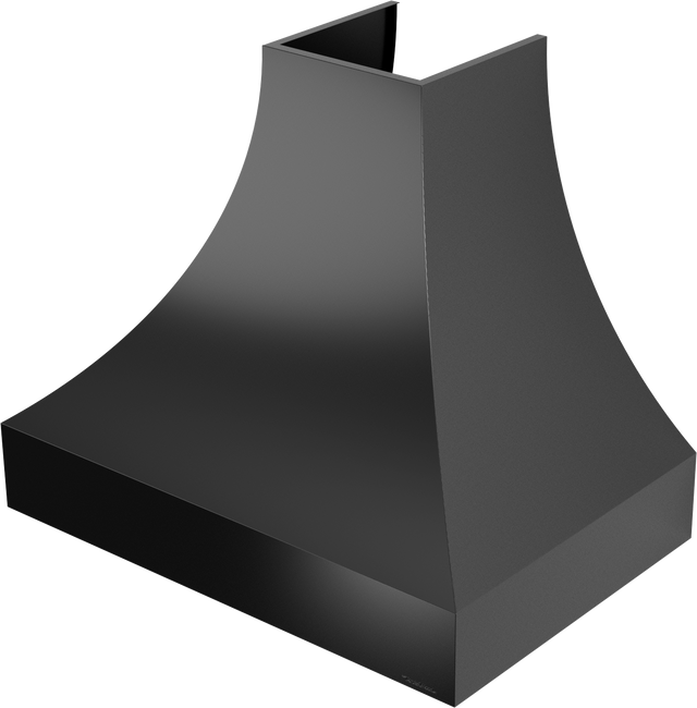 Vent-A-Hood JDH148/C1 BC 48" 300 CFM Designer Concave Wall Mount Range Hood with Slim Base, Magic Lung Blower, Black Carbide