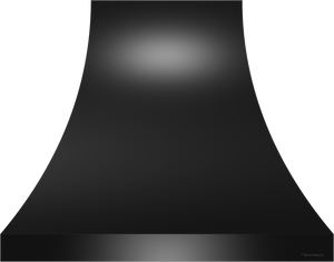 Vent-A-Hood JDH354/C2 BL 54" 900 CFM Designer Concave Wall Mount Range Hood with Slim Lip, Magic Lung Blower, Black Satin