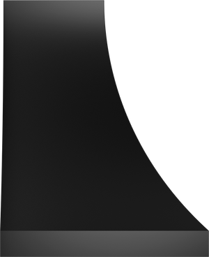 Vent-A-Hood JDH248/C2 BC 48" 600 CFM Designer Concave Wall Mount Range Hood with Slim Lip, Magic Lung Blower, Black Carbide