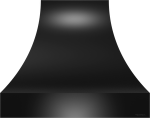 Vent-A-Hood JDH242/C3 BC 42" 600 CFM Designer Concave Wall Mount Range Hood with Magic Lung Blower, Black Carbide