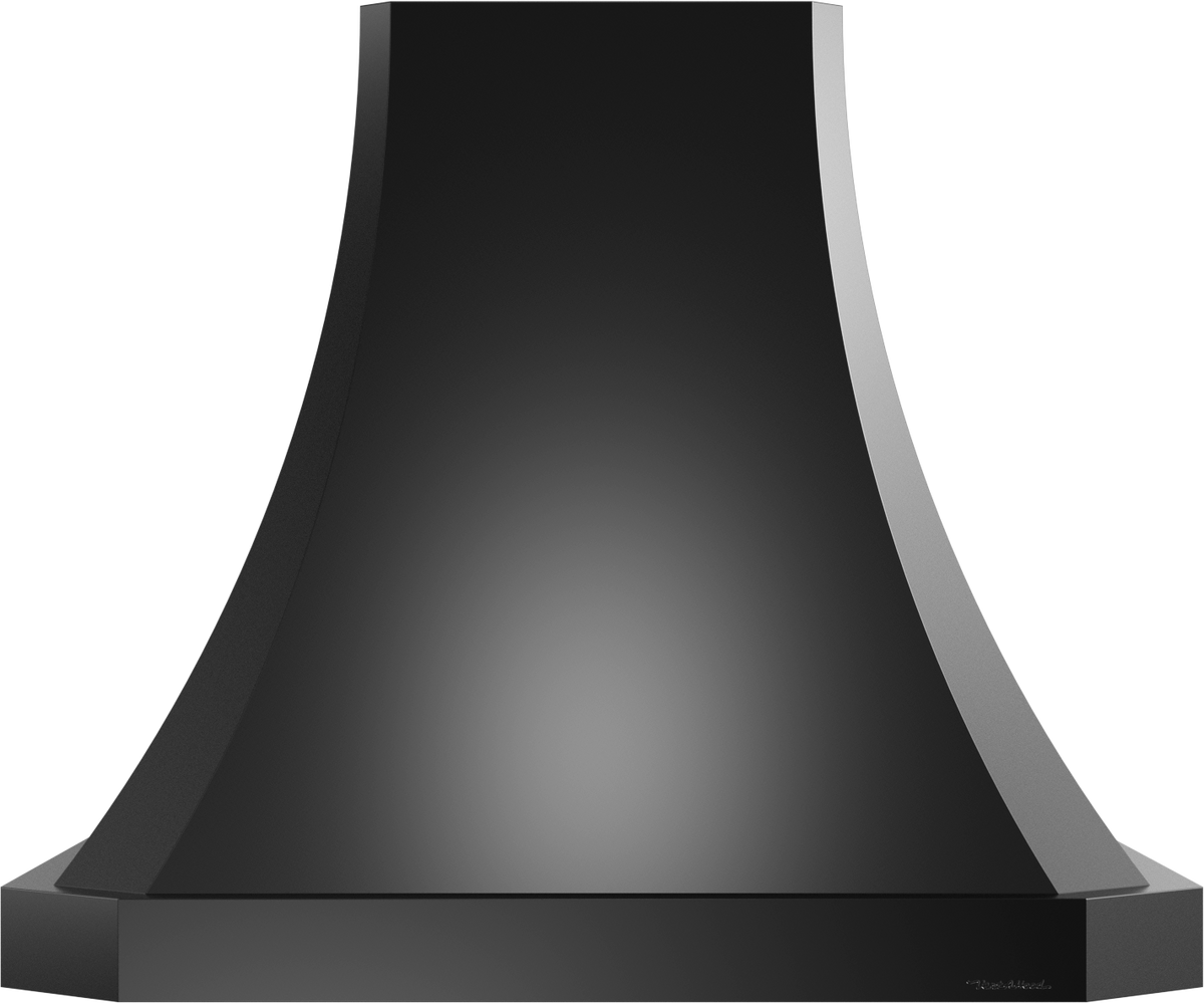 Vent-A-Hood JDIH454/C2 BC 54" 1100 CFM Designer Concave Island Range Hood with Clipped Corners – Slim Profile, Magic Lung Blower, Black Carbide