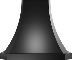 Vent-A-Hood JDIH448/C2 BC 48" 1100 CFM Designer Concave Island Range Hood with Clipped Corners – Slim Profile, Magic Lung Blower, Black Carbide