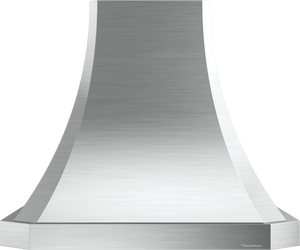 Vent-A-Hood JDIH236/C2 OL 36" 550 CFM Designer Concave Island Range Hood with Clipped Corners – Slim Profile, Magic Lung Blower, Overlay