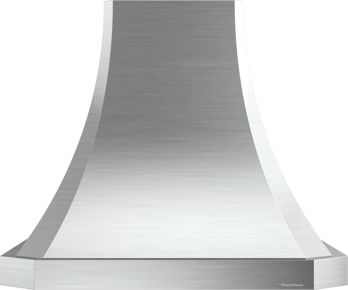 Vent-A-Hood JDIH254/C2 OL 54" 550 CFM Designer Concave Island Range Hood with Clipped Corners – Slim Profile, Magic Lung Blower, Overlay