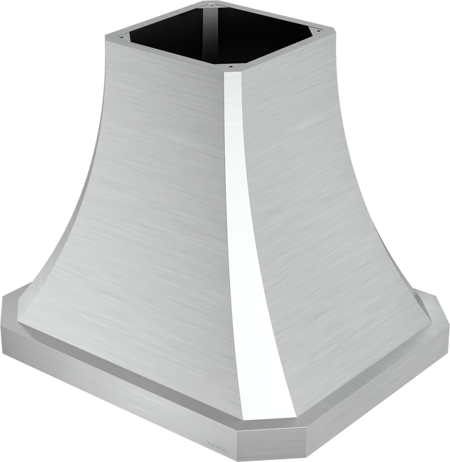 Vent-A-Hood JDIH254/C2 SS 54" 550 CFM Designer Concave Island Range Hood with Clipped Corners – Slim Profile, Magic Lung Blower, Stainless Steel