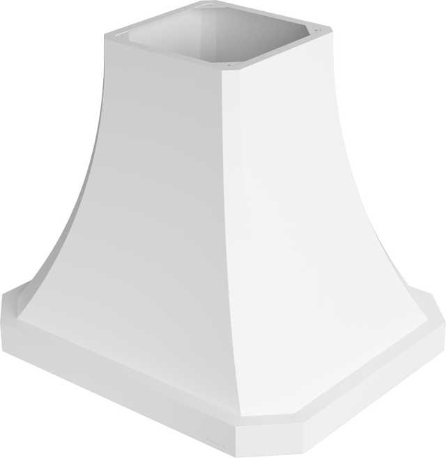 Vent-A-Hood JDIH448/C2 WH 48" 1100 CFM Designer Concave Island Range Hood with Clipped Corners – Slim Profile, Magic Lung Blower, White