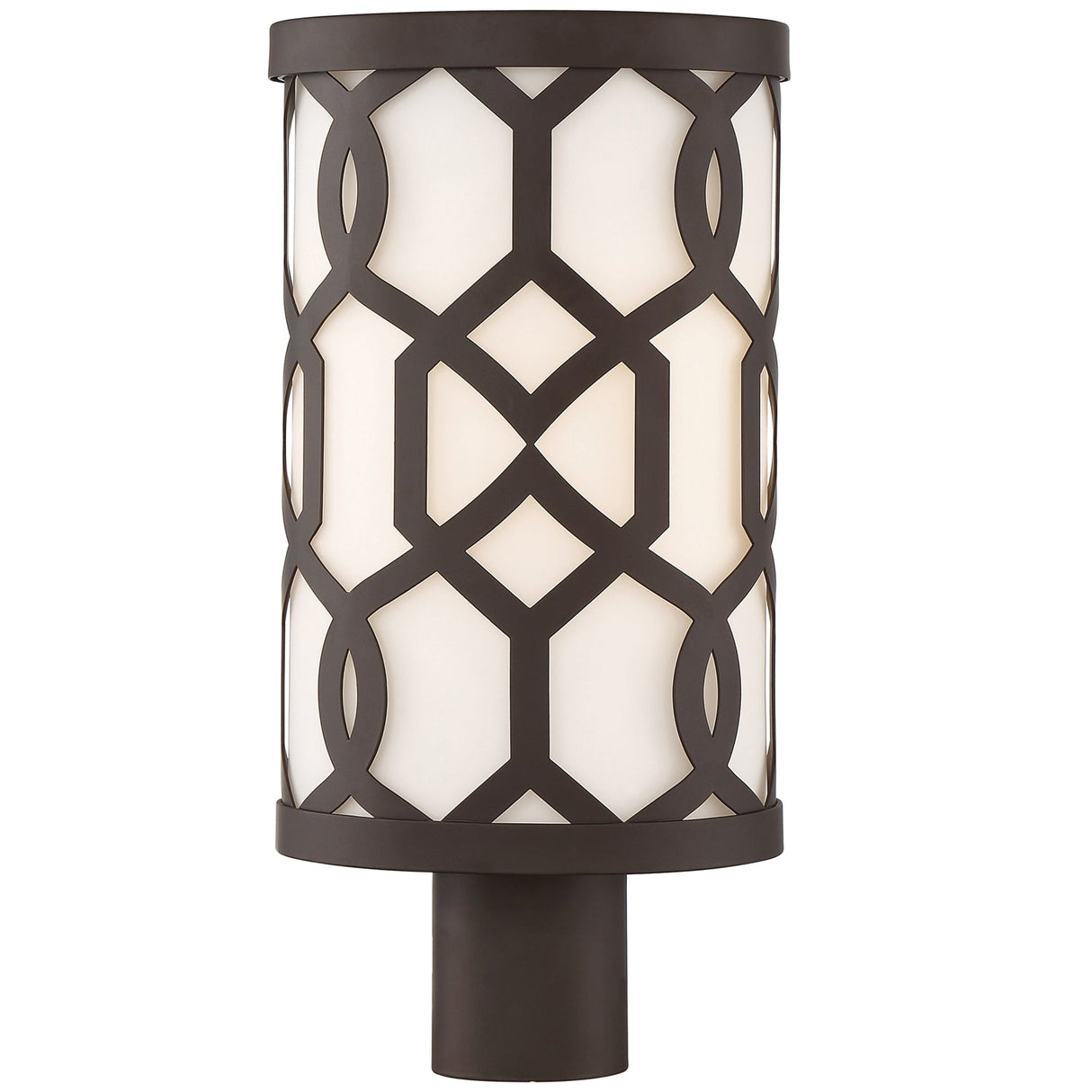 Libby Langdon for Crystorama Jennings 1 Light Dark Bronze Outdoor Post JEN-2207-DB
