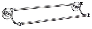 Smedbo Villa Double Towel Rail in Polished Chrome