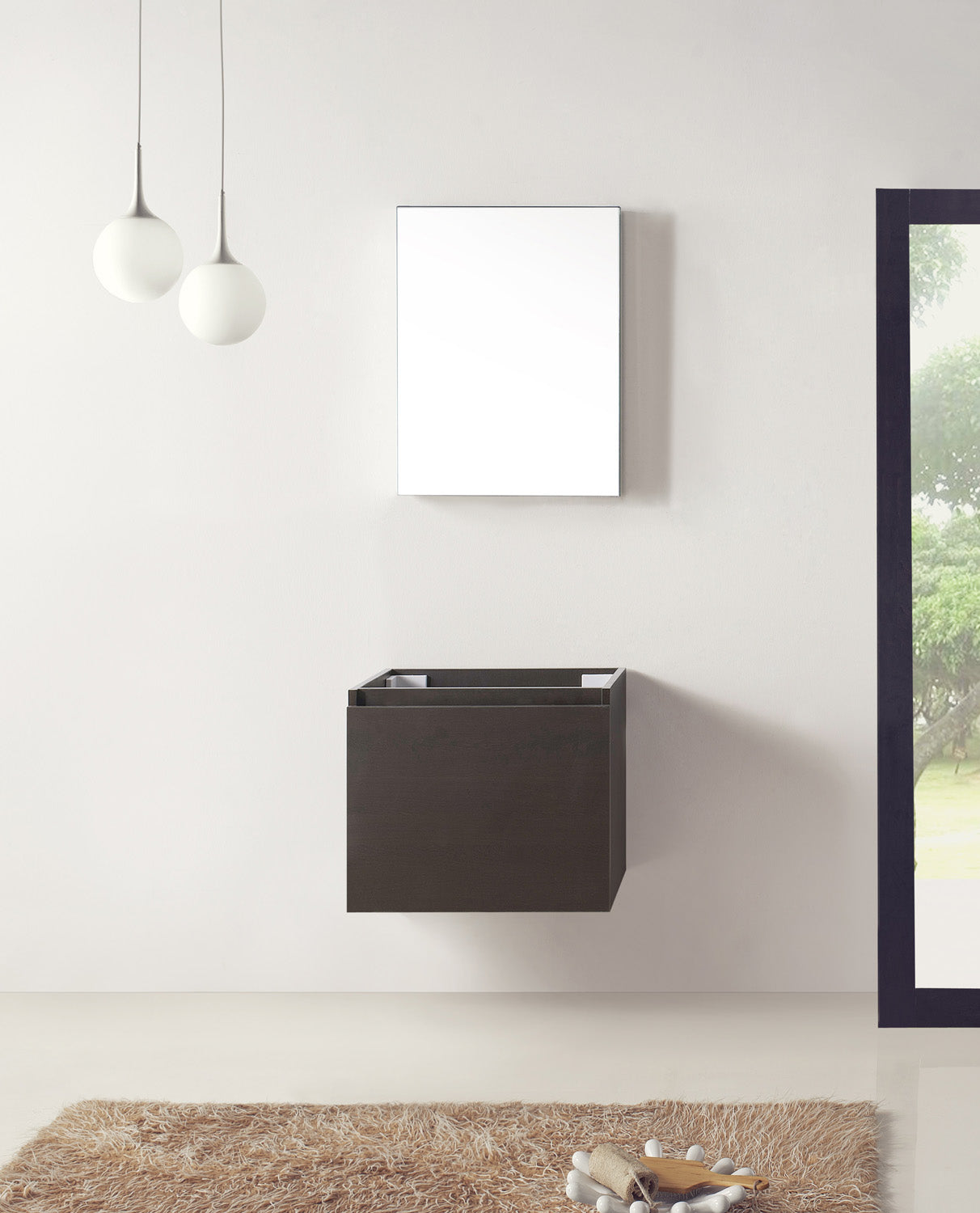 Virtu USA Zuri 24" Single Cabinet in Wenge