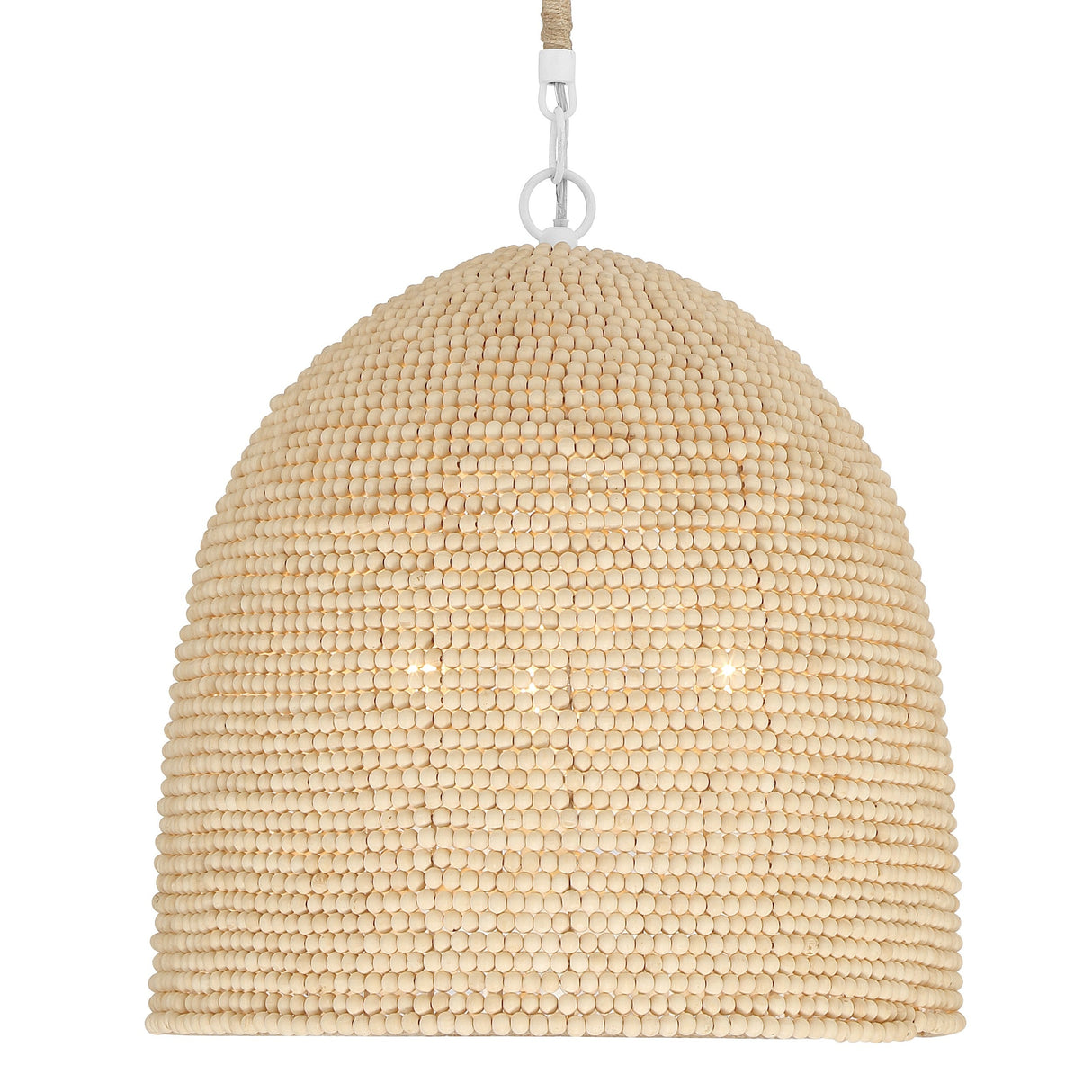 Jasper 3 Light Matte White + Natural Wood Pendant JSP-10533-MT