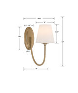Juno 1 Light Black Forged Sconce JUN-10321-BF