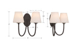 Juno 2 Light Black Forged Sconce JUN-10322-BF