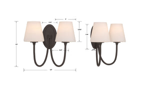 Juno 2 Light Black Forged Sconce JUN-10322-BF