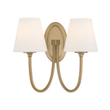 Juno 2 Light Vibrant Gold Sconce JUN-10322-VG