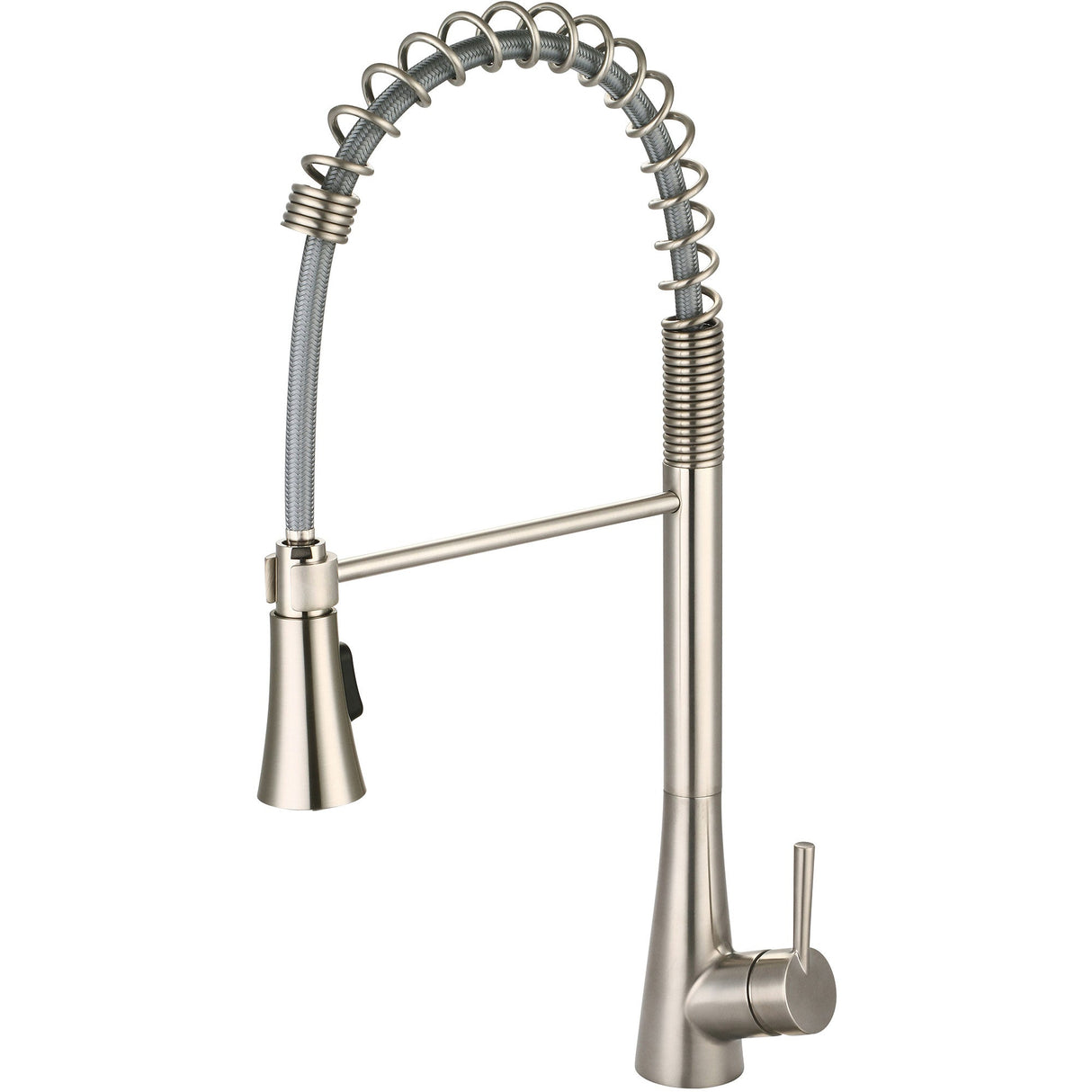Olympia K-5010-BN i2 Single Handle Pre-Rinse Spring Pull-Down Kitchen Faucet in Brushed Nickel