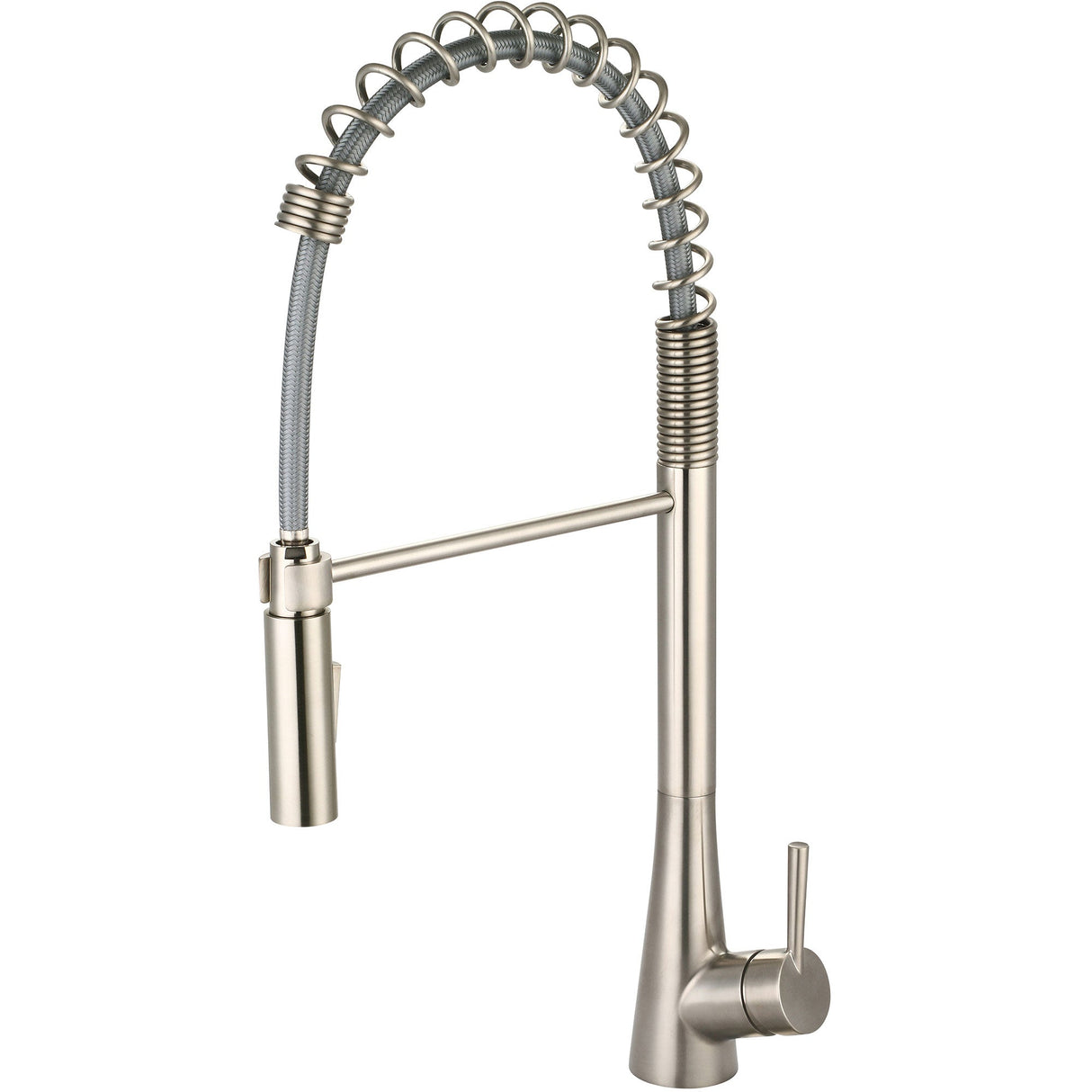 Olympia K-5015-BN i2 Single Handle Pre-Rinse Spring Pull-Down Kitchen Faucet in Brushed Nickel