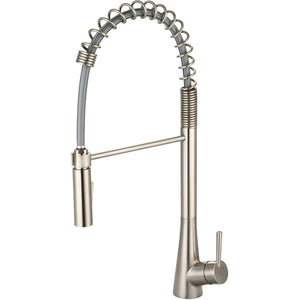 Olympia K-5015-BN i2 Single Handle Pre-Rinse Spring Pull-Down Kitchen Faucet in Brushed Nickel
