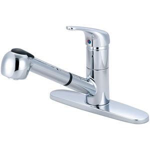 Olympia K-5030 Elite Single Handle Pull-Out Kitchen Faucet in Chrome