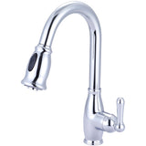 Olympia K-5040 Accent Single Handle Pull-Down Kitchen Faucet in Chrome