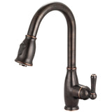 Olympia K-5040-MZ Accent Single Handle Pull-Down Kitchen Faucet in Moroccan Bronze