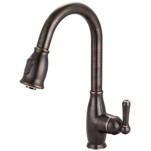 Olympia K-5040-MZ Accent Single Handle Pull-Down Kitchen Faucet in Moroccan Bronze