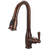 Olympia K-5040-ORB Accent Single Handle Pull-Down Kitchen Faucet in Oil Rubbed Bronze