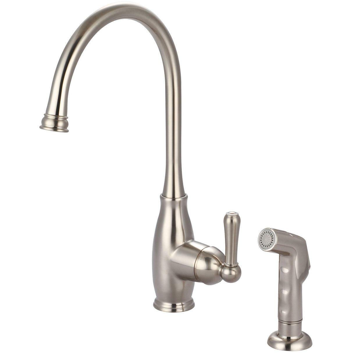 Olympia K-5441-BN Accent Single Handle Kitchen Faucet in Brushed Nickel