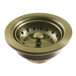 Tacoma K111BAB 3-1/2 Inch Kitchen Sink Basket Strainer Only, Antique Brass