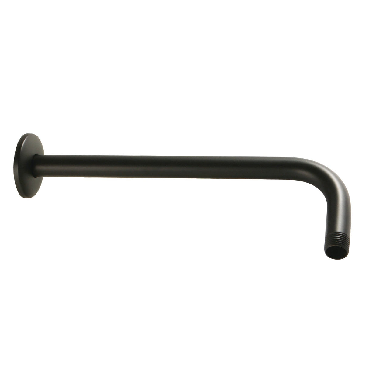 Claremont K112A0 12-Inch J-Shaped Rain Drop Shower Arm with Flange, Matte Black