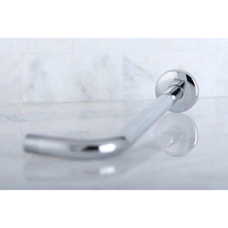 Claremont K112A1 12-Inch J-Shaped Rain Drop Shower Arm with Flange, Polished Chrome