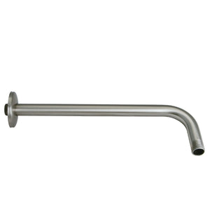 Claremont K112A8 12-Inch J-Shaped Rain Drop Shower Arm with Flange, Brushed Nickel