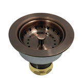 Tacoma K112AC 3-1/2 Inch Kitchen Sink Basket Strainer Only, Antique Copper