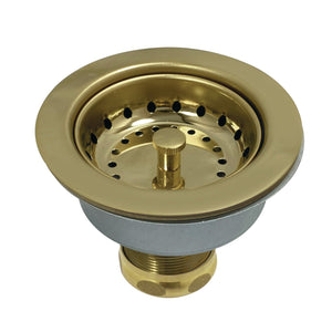 Tacoma K112PB 3-1/2 Inch Kitchen Sink Basket Strainer Only, Polished Brass