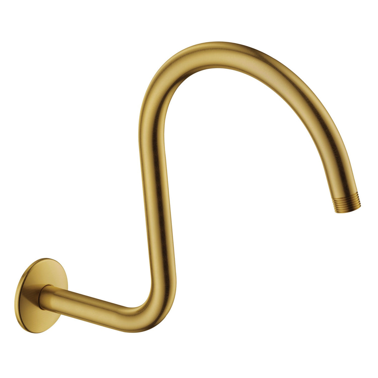 Restoration K114C7 14-Inch Shower Arm with Flange, Brushed Brass