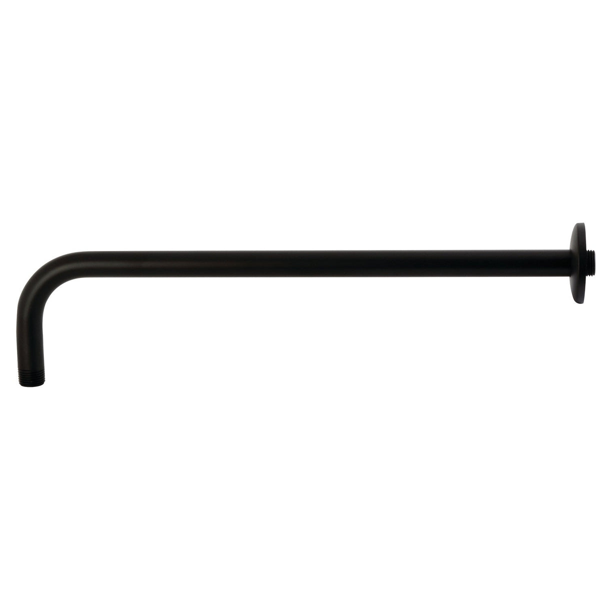 Claremont K117A0 17-Inch J-Shaped Rain Drop Shower Arm with Flange, Matte Black