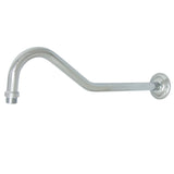 Shower Scape K117C1 17-Inch Sheppard's Hook Rain Drop Shower Arm with Flange, Polished Chrome