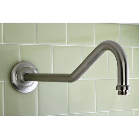Shower Scape K117C8 17-Inch Sheppard's Hook Rain Drop Shower Arm with Flange, Brushed Nickel