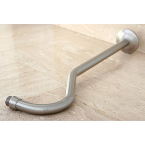 Shower Scape K117C8 17-Inch Sheppard's Hook Rain Drop Shower Arm with Flange, Brushed Nickel