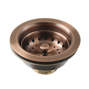 Fresno K121BAC 3-1/2 Inch Kitchen Sink Basket Strainer Only, Antique Copper