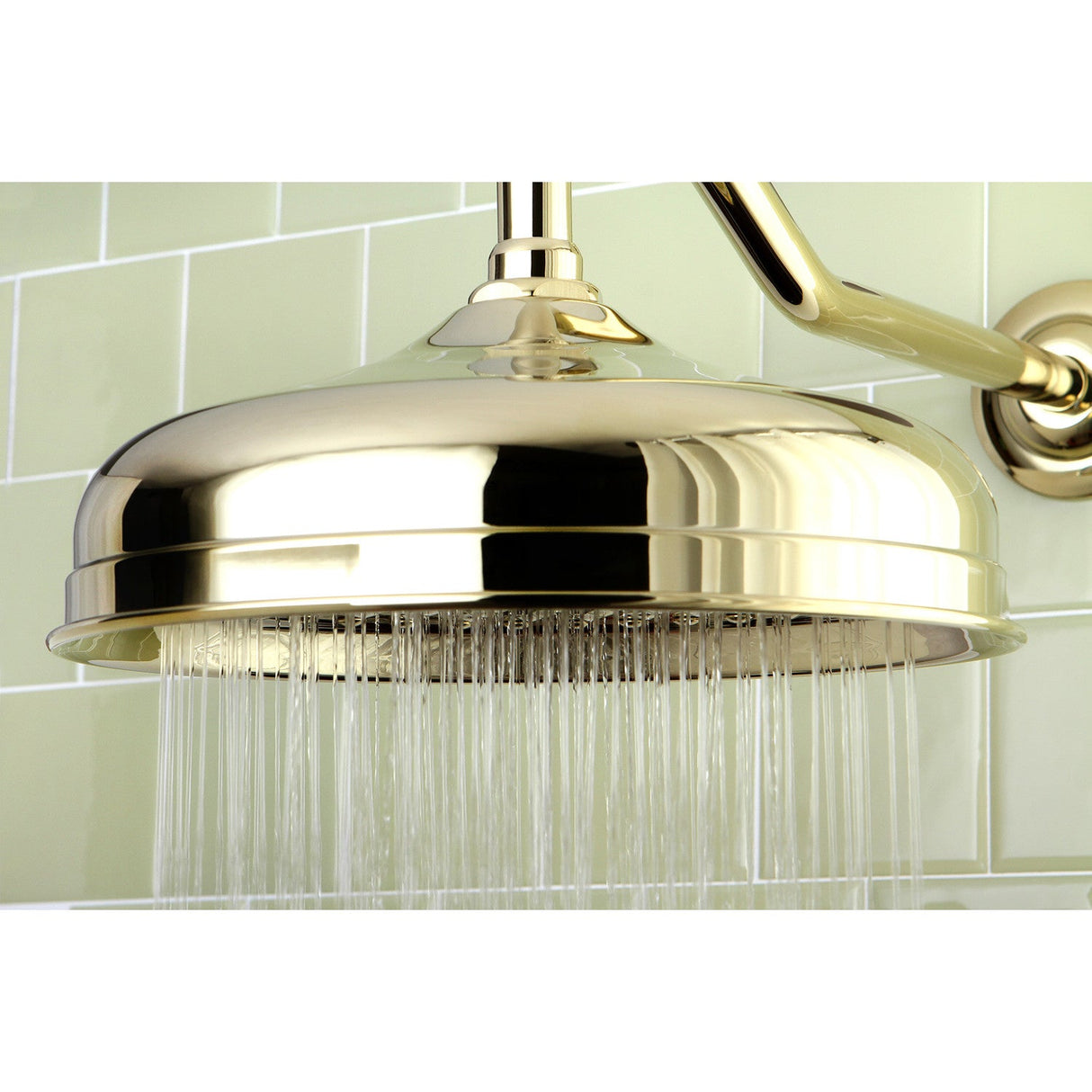 Victorian K125A2 10-Inch Brass Shower Head, Polished Brass