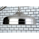 Victorian K125A8 10-Inch Brass Shower Head, Brushed Nickel